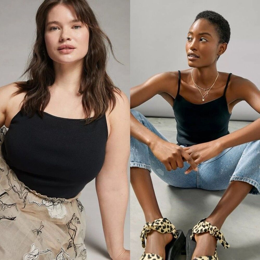 Anthropologie Rashida Sweater Tank Top Black 2X NWT